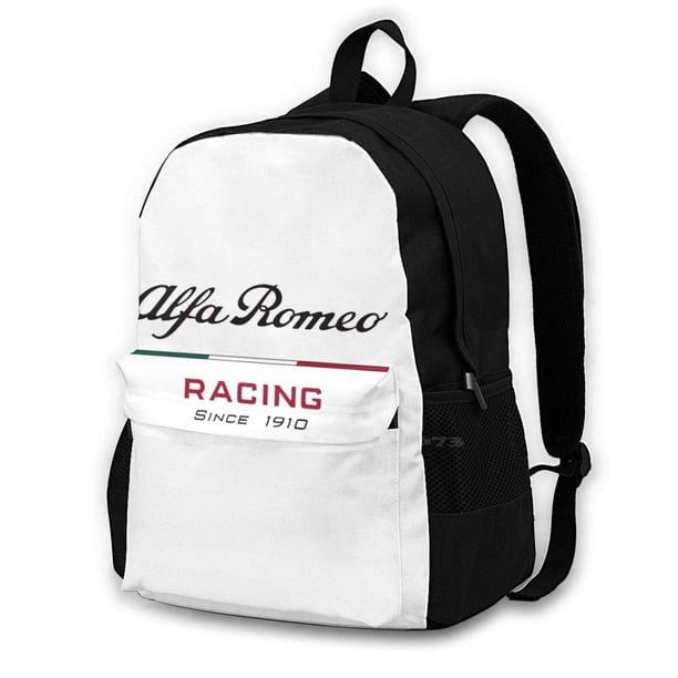 Mochila Alfa Racing Team 1910 para estudiante, bolsa de viaje para ordenador portátil, Alfa Romeo, Alfaromeo, Supercar, Koenigsegg, CcxBackpack-BlackOneSize Fivean unisex