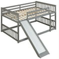 thumbnail image 5 of Tcbosik Modern Full over Full Bunk Bed with Slide and Ladder for Bedroom Living Room, Gray, 5 of 9