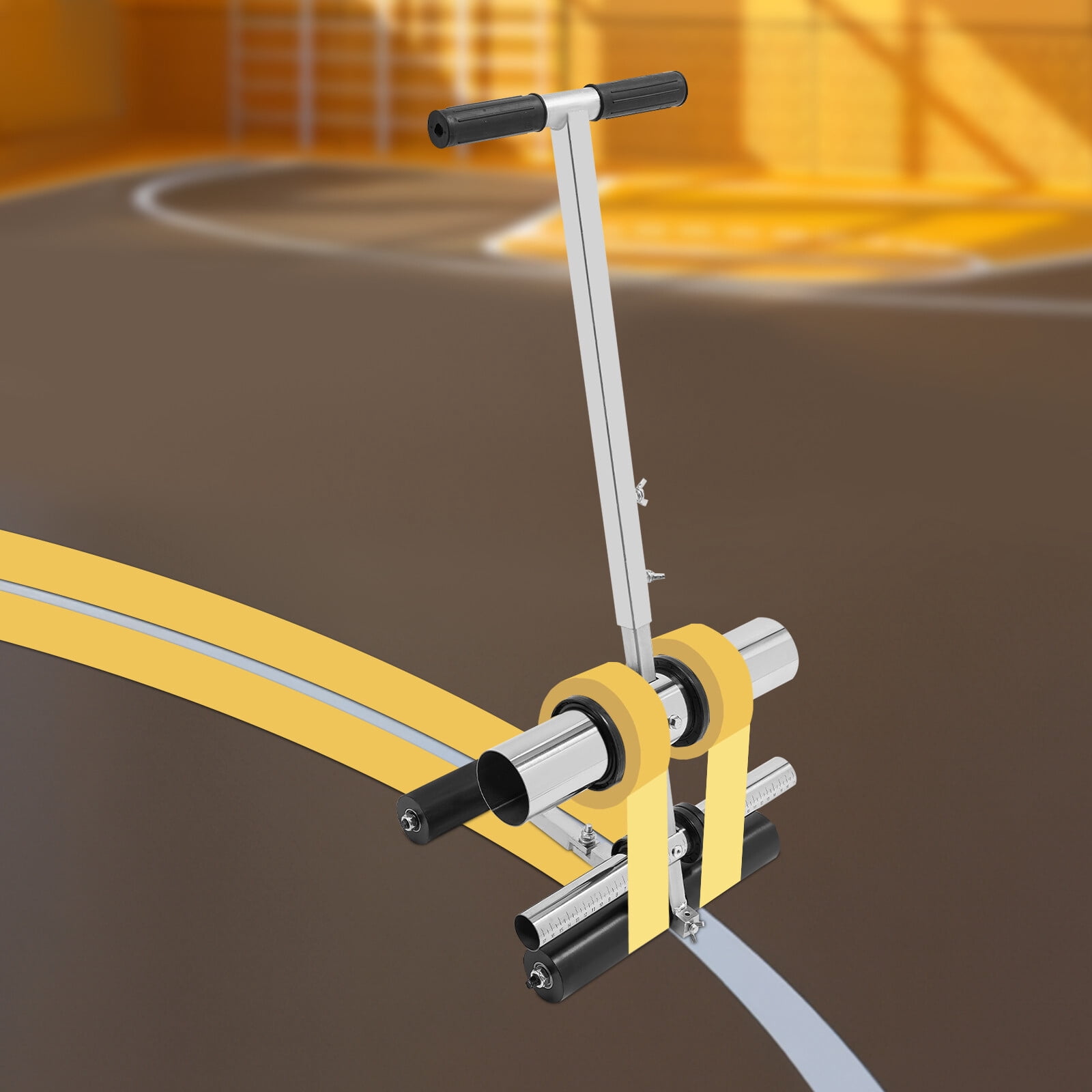 Tape Marking Machine Floor Warning Line Marking Tool for Court Sport Ground Road for Playgrounds, Running Tracks, Parking Lots, Basketball Courts