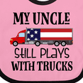 thumbnail image 4 of Inktastic My Uncle Still Plays with Trucks Boys or Girls Baby Bib, 4 of 4