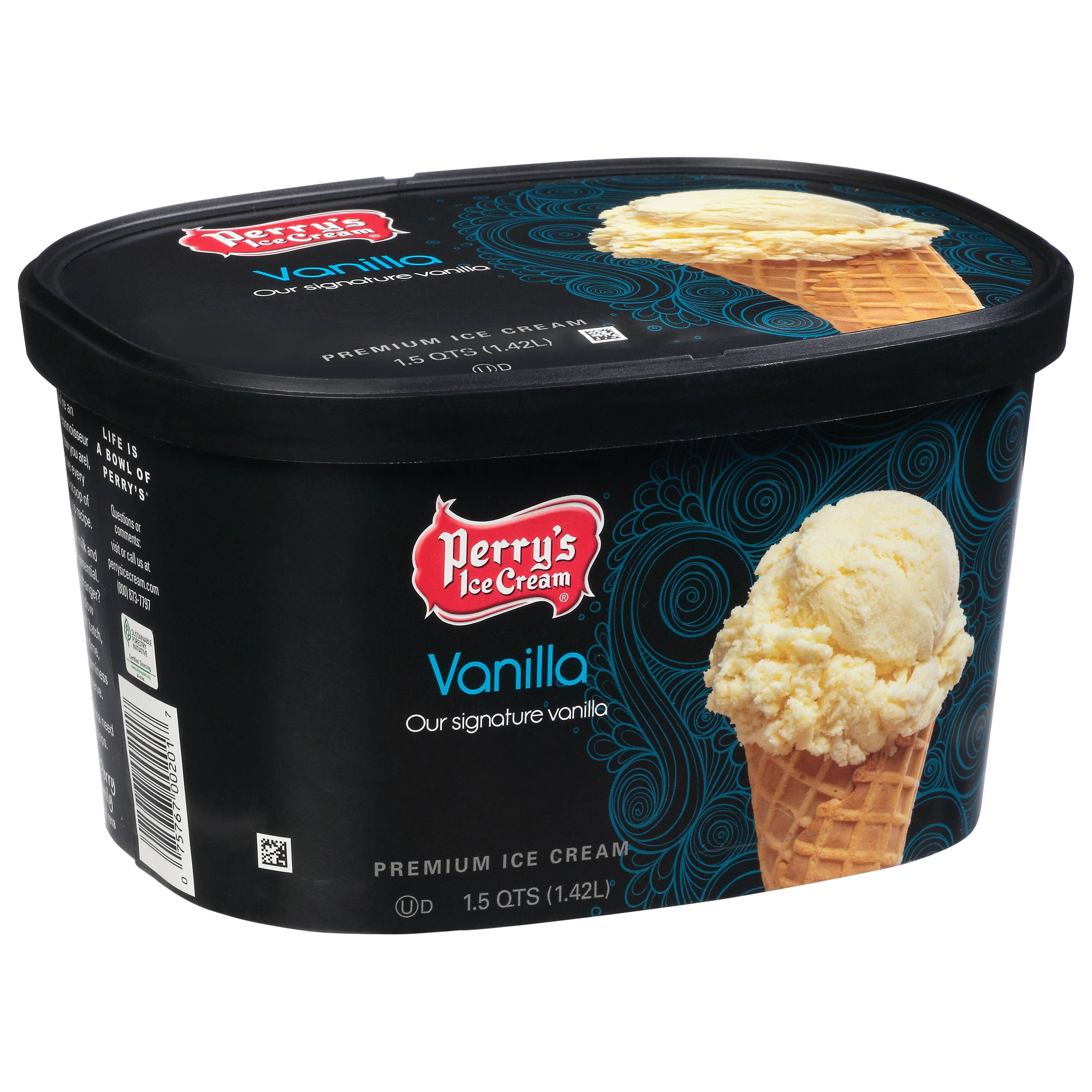 Perry's Vanilla Ice Cream, Frozen Dessert, 1.5 Quart