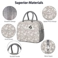 thumbnail image 4 of Lunch Bag Lunch Box for Women Reusable Insulated Lunch Cooler Bags,Large Capacity for Work Travel Picnic,Water-Resistant Grey Embroidery Lunch Tote Bag Gifts for Woman Mom Grey, 4 of 6