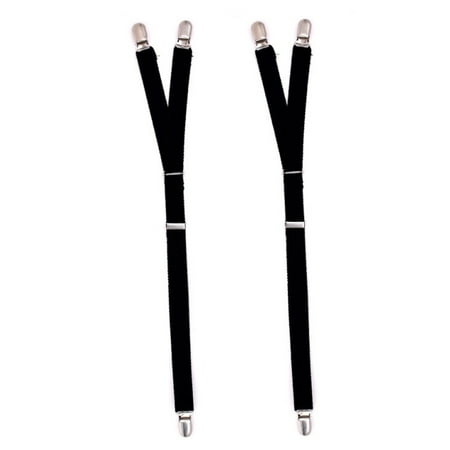 

1pair Shirt Stays Soft Adjustable Straps Adults Suspenders Y Shape Men Garters