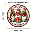 thumbnail image 2 of Tablero Decorativo Circular de Madera onlyliua con Forma de Enano de Feliz Navidad, 2 of 7