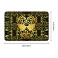 thumbnail image 3 of XMXT Non-Slip Polyester Bathroom Rugs Kitchen Door Mat, Death Tribe Skull Yellow Print Machine Washable Bath Mats Rug for Kitchen Shower Bathtub Decor, 15.7 x 23.6 inches, 3 of 9