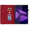 thumbnail image 4 of Allytech Lenovo Tab M10 Plus Case Model TB-X606F, Slim Fit PU Leather Butterfly Embossed Shockproof Drop Protection Kickstand TPU Case Cover for Lenovo Tab M10 Plus TB-X606F, Red, 4 of 6