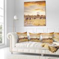 thumbnail image 3 of Designart African Zebras Walking in Row - African Landscape Printed Throw Pillow - 18x18, 3 of 5