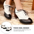 thumbnail image 3 of GOOHOCHY 1 par de zapatos de tacón grueso para mujer, calzado de moda, zapatos con cordones para mujer, 3 of 7