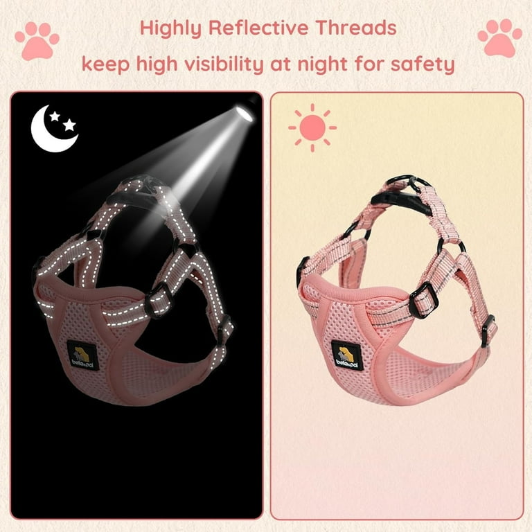 Bella & Pal No-Pull Dog Harness, Coral Pink XL photo 3