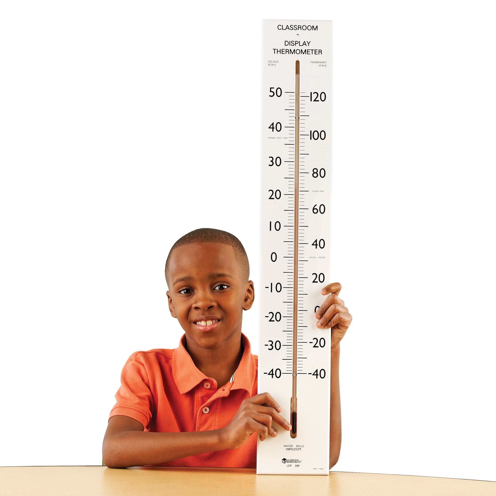 EAI Education Dual Scale Large Classroom Thermometer: 15.5 x 3