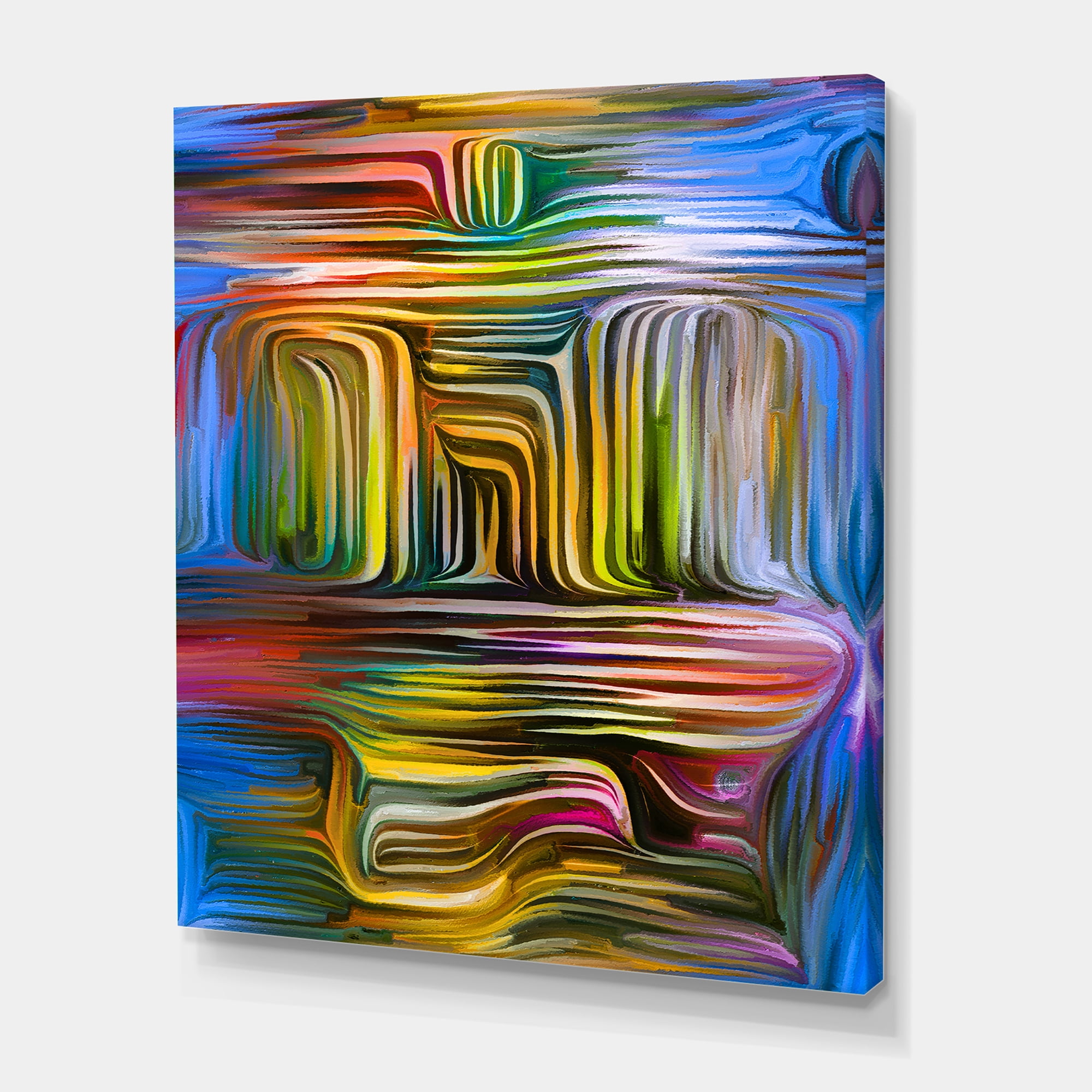 Designart ' Colour Spiral Fusion VIII ' Modern Canvas Wall Art Print