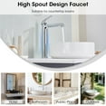 thumbnail image 5 of Wowkk Polished Chrome Bathroom Faucets 9.84" High Spout Tall Basin Faucet, Single Handle Bathroom Sink Faucet with Pop Up Drain and Faucet Supply Lines, 5 of 9