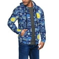 thumbnail image 3 of Zip Up Hoodies for Men - starry blue sky yellow moon striped Long Sleeve Comfrt Men'S Fashion Hoodies & Sweatshirts, Jackets for Men Hoodies Pullover Clothing Clothes with Pouch, 3 of 5