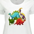 thumbnail image 4 of Inktastic Cute Dinosaurs Women's Plus Size T-Shirt, 4 of 5