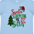thumbnail image 4 of Inktastic Santa is Promoting Me to Big Sister Green Plaid Tree Girls Toddler T-Shirt, 4 of 5