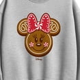thumbnail image 2 of Disney - Minnie Gingerbread Head - Women's Oversized Fleece Crew Sweatshirt, 2 of 3