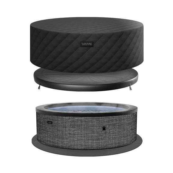 Wave Tahoe 6-Person Square Eco Foam Hot Tub, EnergySave Bundle | 90-Jet Spa | Flint Gray