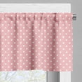 thumbnail image 3 of Ambesonne Pink Polka Dots Valance Pack of 2, Motifs with Shapes, 42"X12", Pale Pink and White, 3 of 5