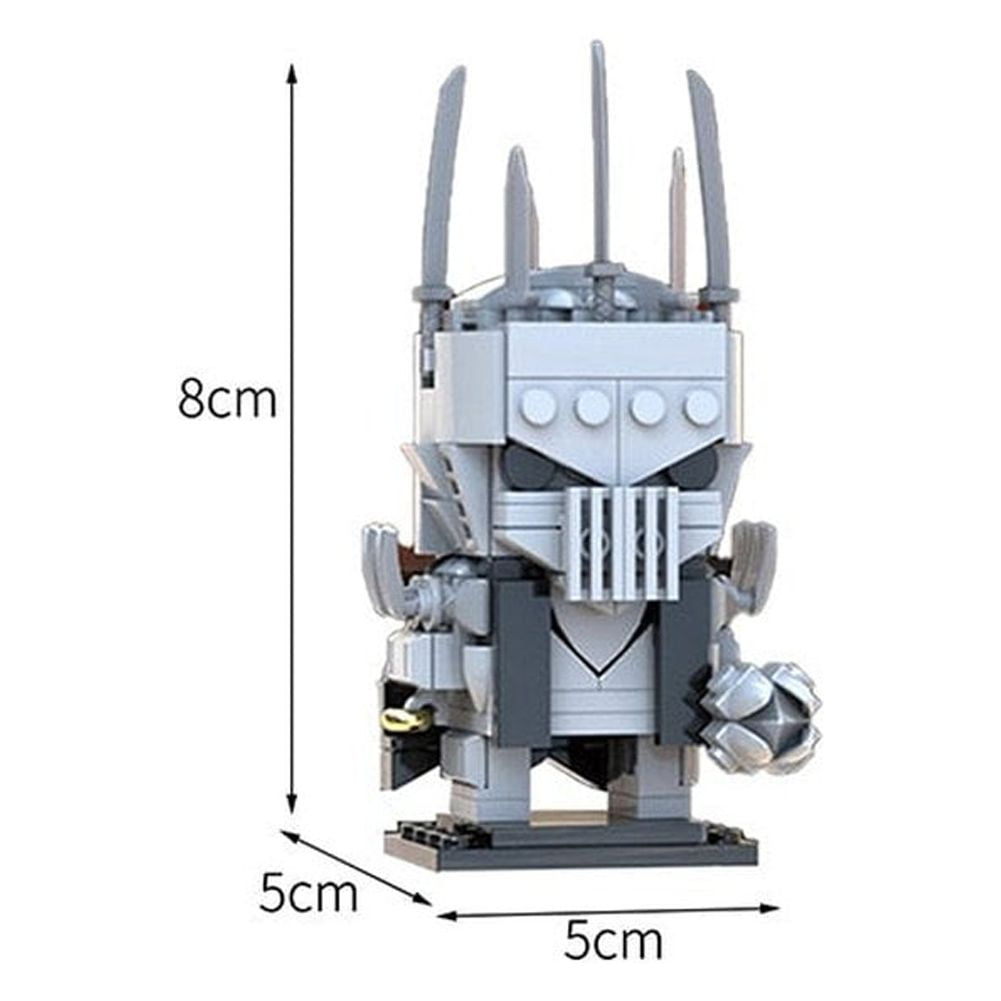 MOC NON LEGO Moc Lords Rings Balroged Classic Movie Angmar Witch King Helmet Statue Bust Building Blocks Creative Assembly Model Kid Toy Walmart