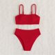 thumbnail image 4 of Conjunto de Bikini de Cintura Alta Traje de Baño Diario Conservador de las Mujeres Combinado de Dos Piezas, Nylon Spandex Beach Wear con Almohadilla de Pecho, 4 of 7