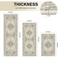 thumbnail image 2 of Boho Washable Kitchen Rugs Sets of 3, Non Slip Kitchen Mats for Floor with Rubber Backing, Waterproof & Stain Resistant Carpet Runner Throw Rug for Kitchen, Laundry Room, Hallway, Beige Brown, 2 of 6