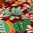 thumbnail image 4 of Jordan Manufacturing 19" x 19" Windcrest Mulberry Maroon Leaves Square Tufted Contoured Outdoor Wicker Seat Cushion (2 Pack), 4 of 8