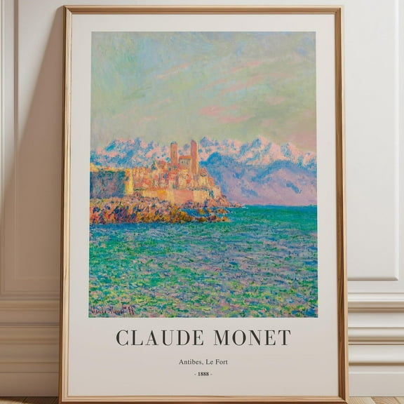 Claude Monet - Antibes, Le Fort 1888 Wall Art - Vintage Wall Art - Landscape Painting - Seascape Painting Wall Art, Modern Wall Decor, 8x12 UNFRAMED