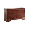 thumbnail image 2 of Contemporary Home Living 6-Drawer Wooden Bedroom Double Dresser - 60" - Chocolate Brown, 2 of 6