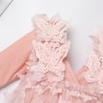 thumbnail image 6 of FYMNSI Baby Girls Long Sleeve Lace Princess Tutu Dresses Infant 3D Butterfly Tulle Romper Dress Toddler Pink Clothes 6-12 Months, 6 of 10