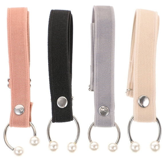BRIGHTFUFU 8 correas desmontables para zapatos de tacón alto de mujer (negro, gris, beige, rosa)