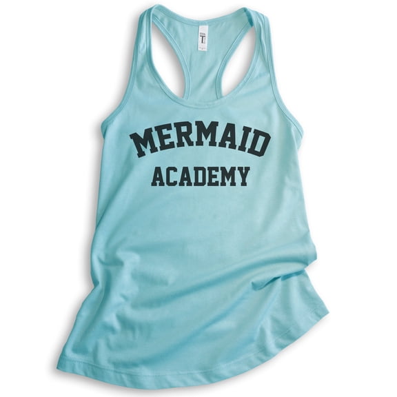 Mermaid Academy Tank Top, Ladies Racerback Tank Top, Summer Tank, Mermaid Tank, Ocean Tank, Swimming Tank, Cancun, Small