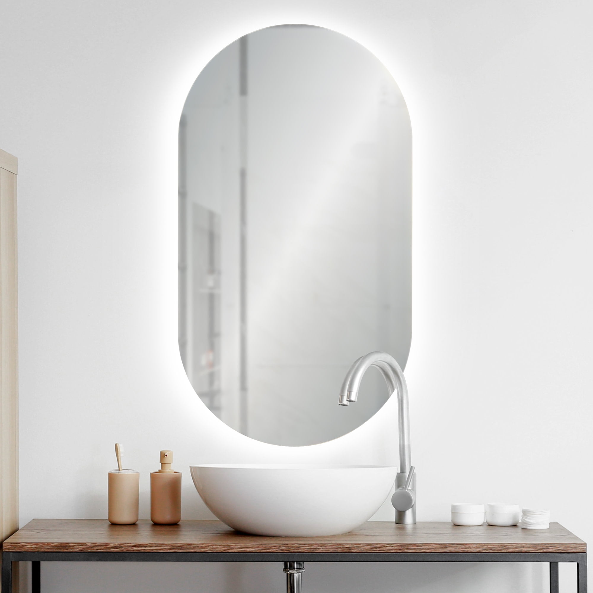 Renwil Kato 20 in. x 36 in. Rectangular LED Unframed Mirror
