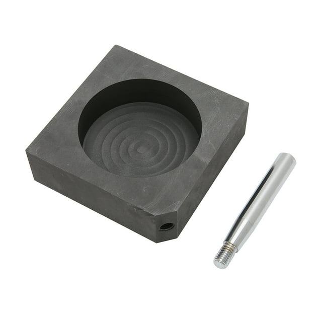 Molde de fundición de grafito redondo, buena conductividad térmica, resistencia a altas temperaturas, moldes de fundición de metal con ranura para mango