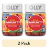 (2 pack) OLLY Kids Immunity Gummy Supplement with Wellmune and Elderberry, Cherry Berry Flavored, 50 Count