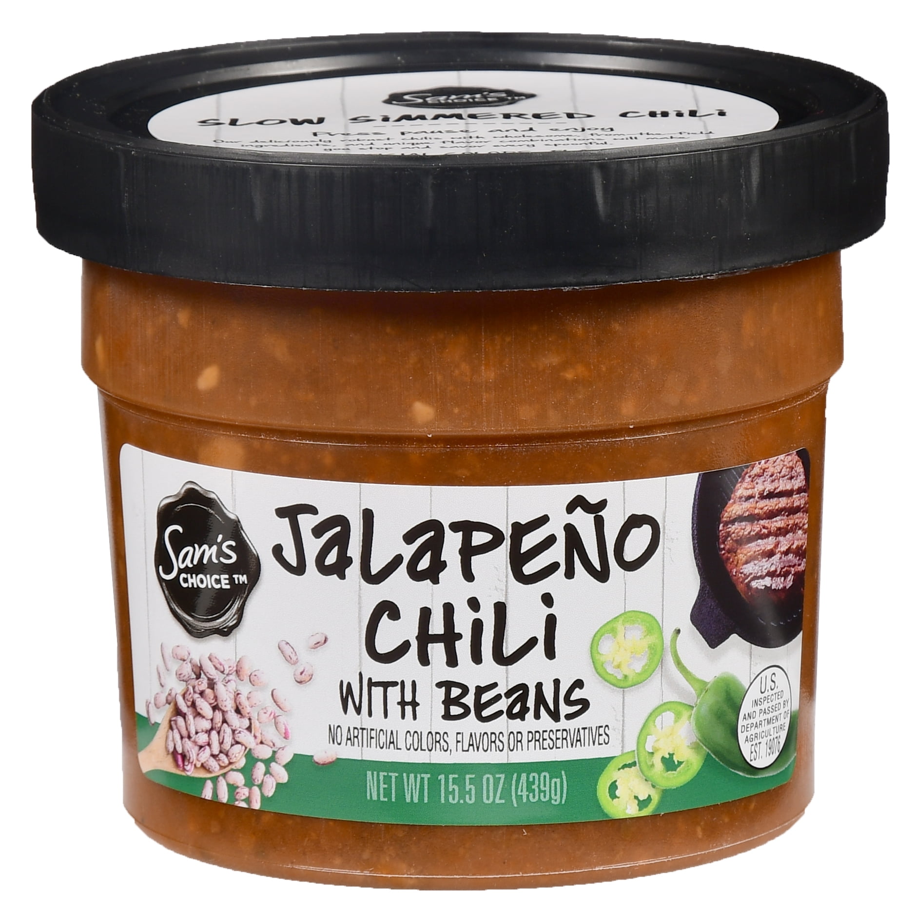Sam's Choice Jalapeno Chili With Beans, 15.5 oz Walmart Inventory