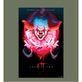 thumbnail image 2 of It Chapter 2 Pennywise Glow Fan Poster Adult Olive Long Sleeve Hoodie-Large, 2 of 3