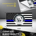 thumbnail image 5 of Thin Blue line Sticker Code 4, American Flag Thin Blue Line Car Decal, Police Support Stickers, for Cars Trucks Window Laptop.(3PCS), 5 of 9