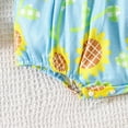 thumbnail image 4 of Baby Onesies Girl Baby Girl Strawberry Outfit Flutter Sleeve Strawberry Bow Smocked Romper Infant Baby Gingham Summer Clothes, 4 of 9