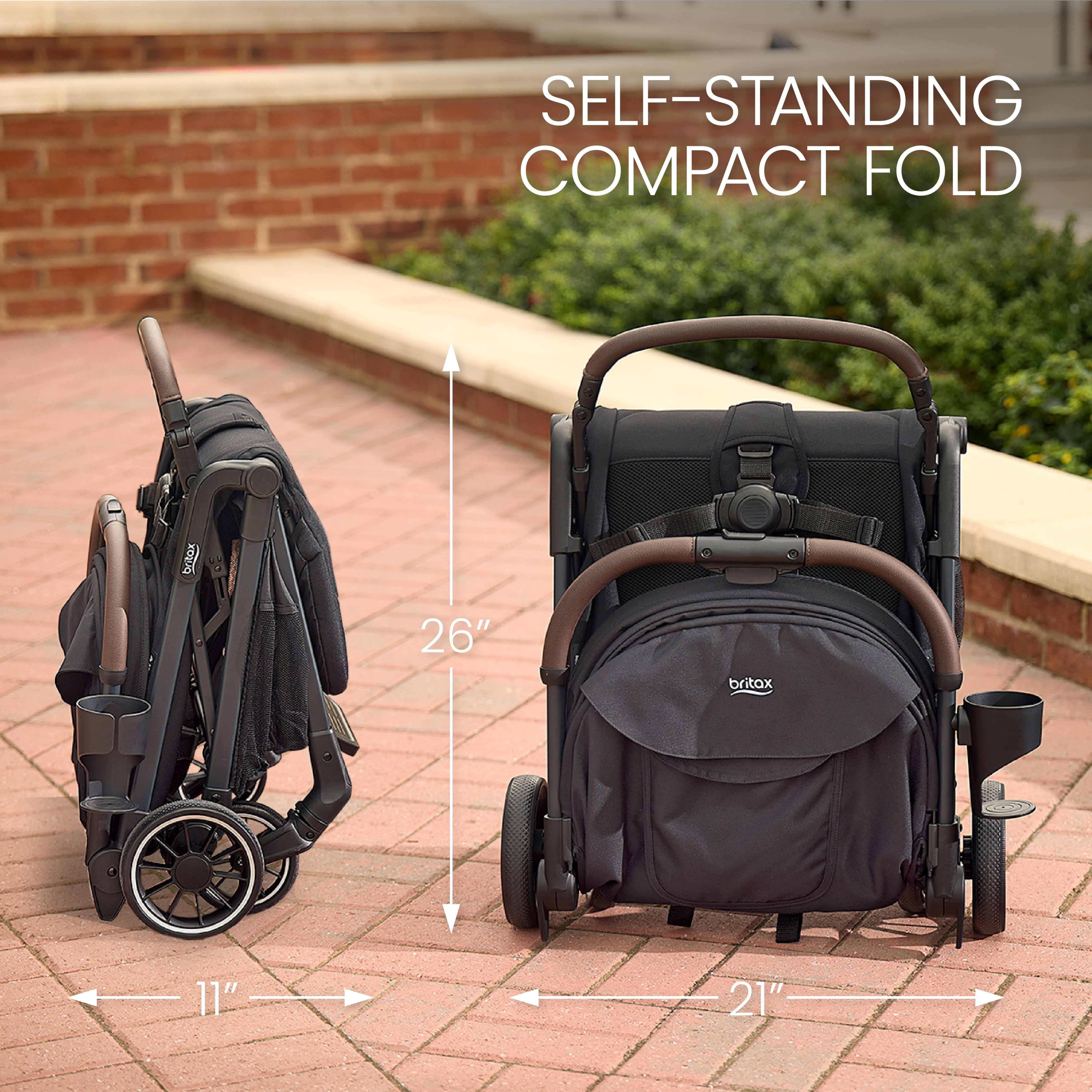 Britax® Juniper™ Compact Stroller with One-Hand RapidFold™ - Raven Black