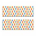 thumbnail image 2 of Ice Cream Bench Cushion Set of 2, Orange and Rainbow Colored Sugary Treats Popsicles Tooth Theme Pattern, Standard Size Foam Pad and Decorative Cover, Multicolor, by Ambesonne, 2 of 4