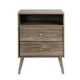 thumbnail image 4 of Home Square 2 Piece Wood Nightstand Set with 2 Drawer in Drifted Gray, 4 of 10