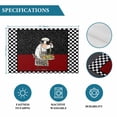 thumbnail image 6 of Red Black Chef Placemats Set of 4, Cartoon Cute Watercolor Cooking Plaid Placemats for Dining Table, Place Mats for Kitchen Tabletop, Waterproof Wipeable Dining Table Mats Set, 6 of 9