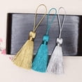thumbnail image 4 of HUGFEGWE 20pcs 3.7 Inch Mini Tiny Craft Tassels Soft Elegant Handmade Silky Floss Tassels with Cord Loop for Keychain Earring, Jewelry Making, Graduation, Bookmarks, Gift Tag DIY Craft CJ25311-443, 4 of 7