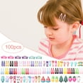 thumbnail image 2 of HYwys Ribbon Barrettes 80s Snap Clips For Girls No Hair 100 For Kids Pcs Metal Barrettes Hair Slip Clips Hair Care 90s Hair Clips Large, 2 of 9