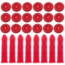 DINHEAROM 30Pcs Caulk Caps Reusable Red Latex for Sealer Tube Glue Bottle Protection