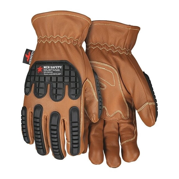 Mcr Safety Leather Gloves, Cut Level A4 ,L 1 PR MU3634KL