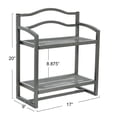 thumbnail image 2 of 2-Tier Metal Wall Mount Bathroom Shelf, Silver Towel Bar and Storage Rack for Laundry Room, 2 of 7