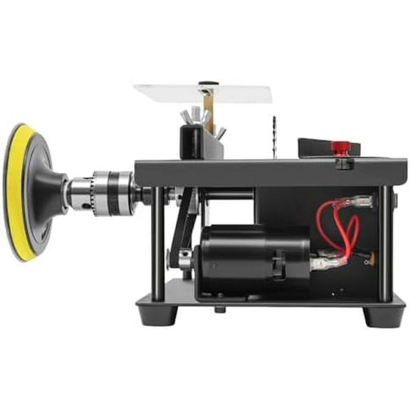 Mini Multi-Functional Table Saw, Lapidary Saw for Crafts, Portable Mini Electric Tablesaw for Wood, Cutting, Grinding, Polishing All-in-One Machine