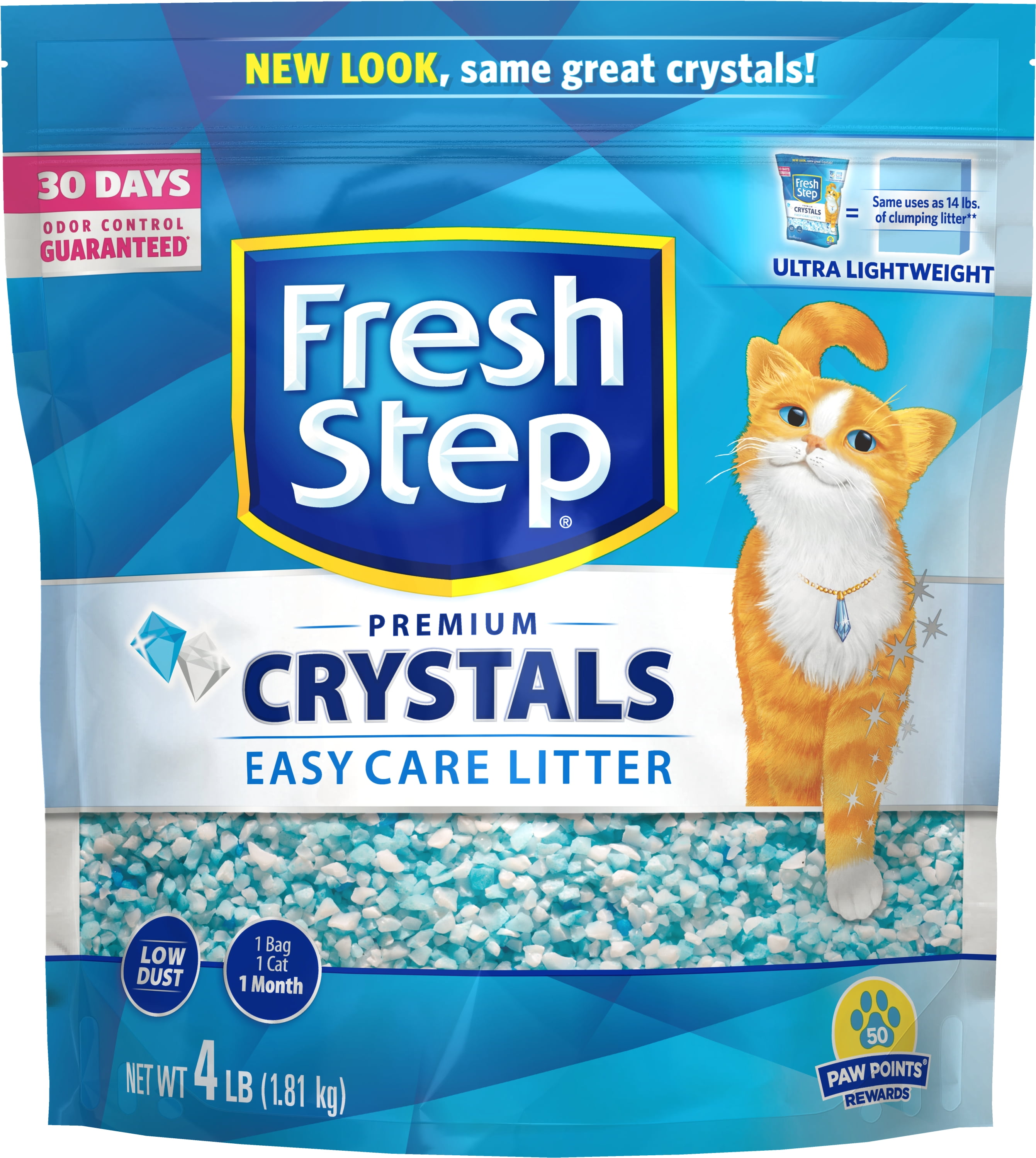Fresh Step Crystals, Premium Cat Litter, Scented, 4 Pounds