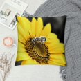 thumbnail image 2 of Chilfamy Sunflower Fashion Style Dirt-Resistant Throw Pillow Covers for Couch Sofa Bed Living Room Bedroom Zipper Closure Summer Season Square 1PC 24x24in, 2 of 5